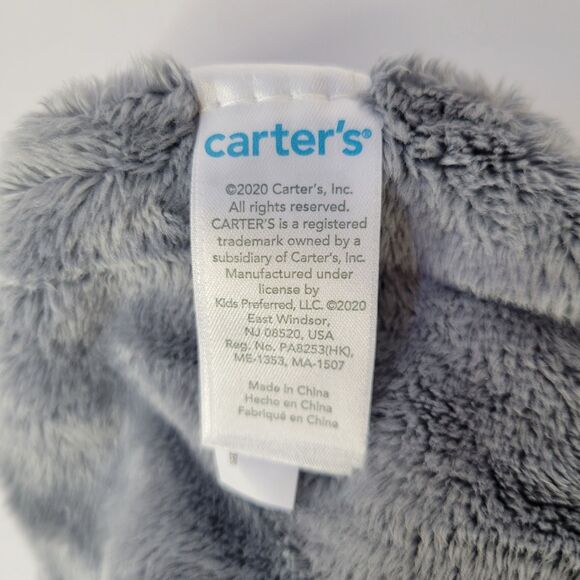 2020 Carters Gray White Panda Bear Plush Lovey Baby Security Blanket 14x14" NWT - Picture 11 of 13